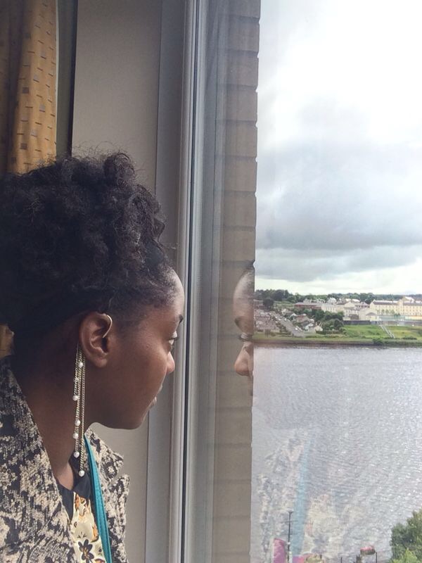 Looking out across the river from a hotel window in Derry