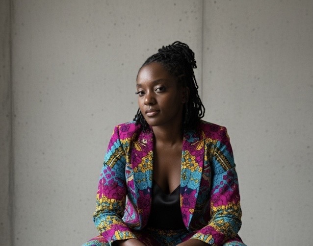 Melba, portrait in an Ankara blazer